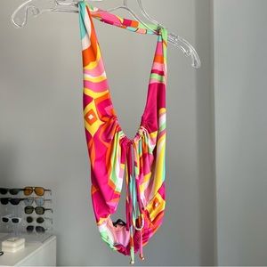 Multicolor stretchy crop top